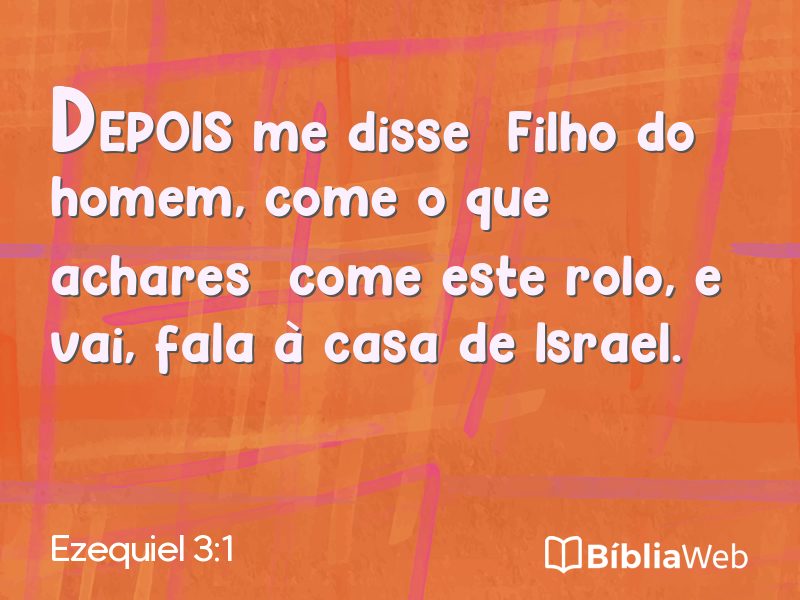 Ezequiel 3:1 em imagem para compartilhar