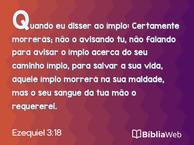 Ezequiel 3:18 em imagem para compartilhar
