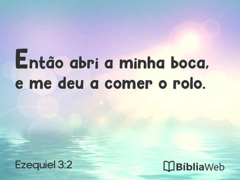 Ezequiel 3:2 em imagem para compartilhar