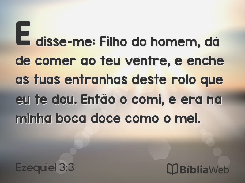 Ezequiel 3:3 em imagem para compartilhar