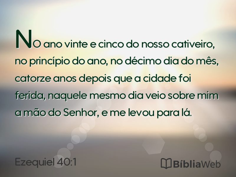 Ezequiel 40:1 em imagem para compartilhar