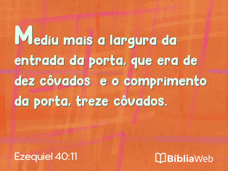 Ezequiel 40:11 em imagem para compartilhar