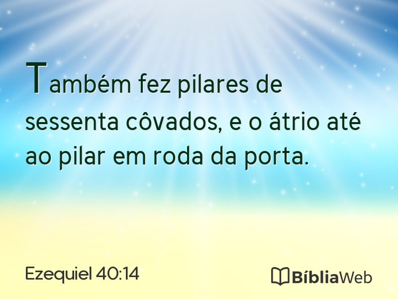 Ezequiel 40:14 em imagem para compartilhar