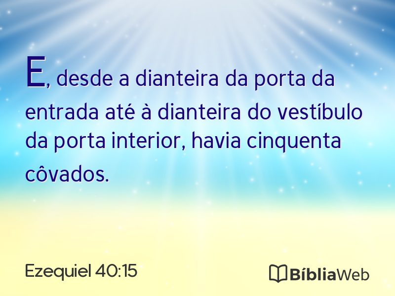 Ezequiel 40:15 em imagem para compartilhar