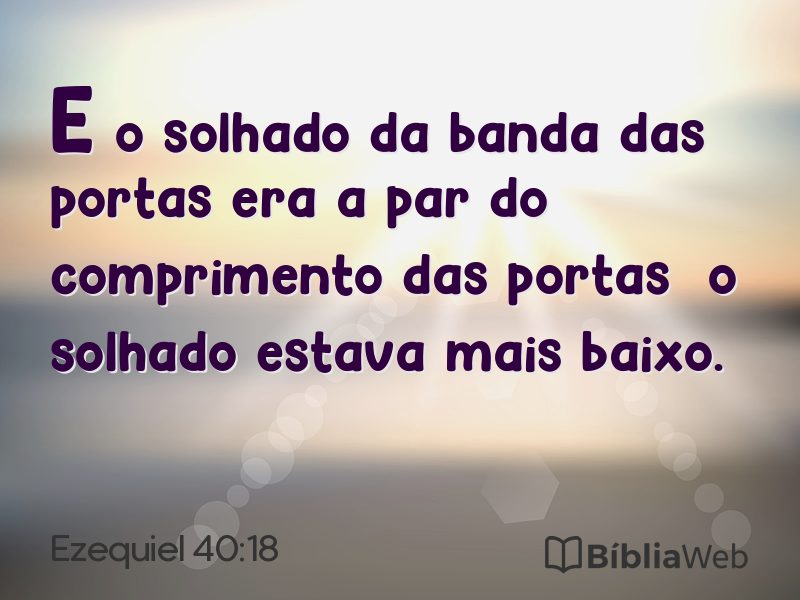 Ezequiel 40:18 em imagem para compartilhar