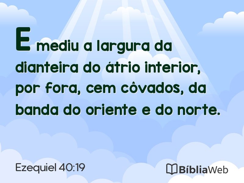 Ezequiel 40:19 em imagem para compartilhar