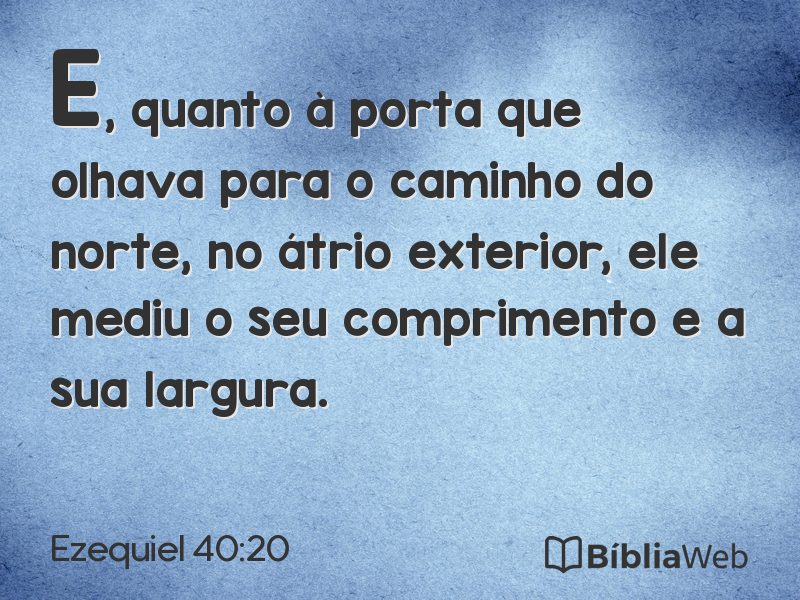 Ezequiel 40:20 em imagem para compartilhar