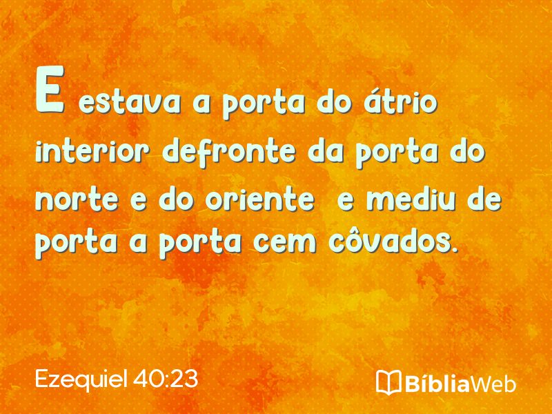 Ezequiel 40:23 em imagem para compartilhar