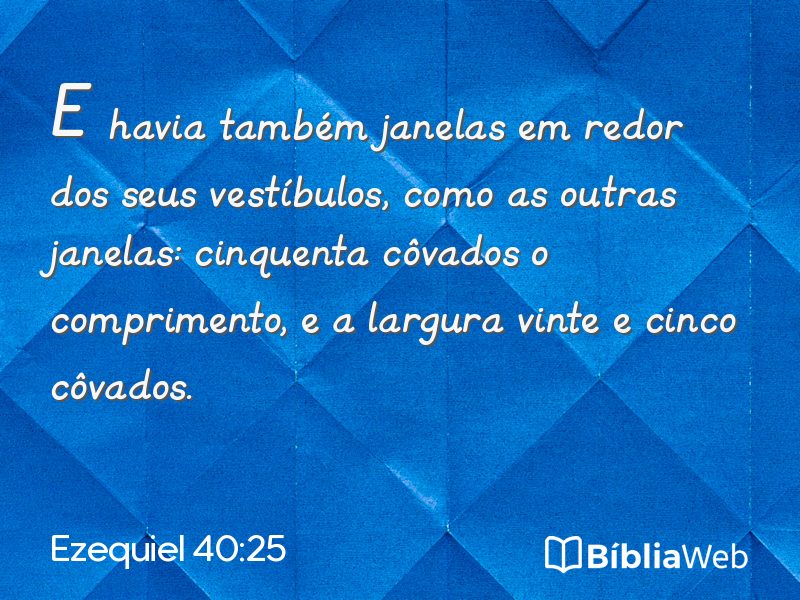 Ezequiel 40:25 em imagem para compartilhar