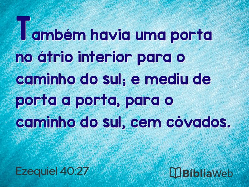 Ezequiel 40:27 em imagem para compartilhar