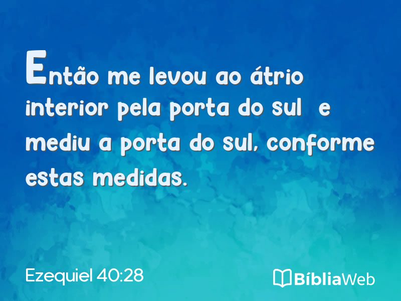 Ezequiel 40:28 em imagem para compartilhar