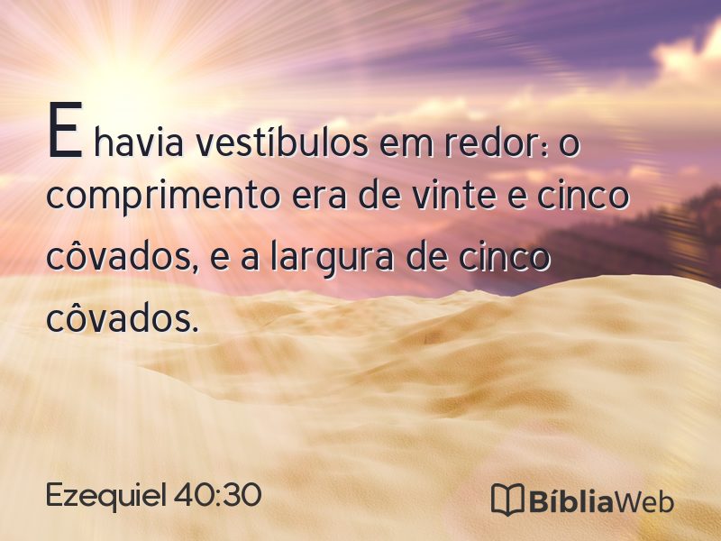 Ezequiel 40:30 em imagem para compartilhar