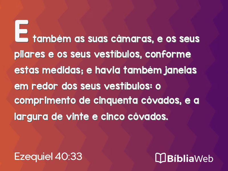 Ezequiel 40:33 em imagem para compartilhar