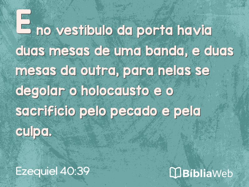Ezequiel 40:39 em imagem para compartilhar