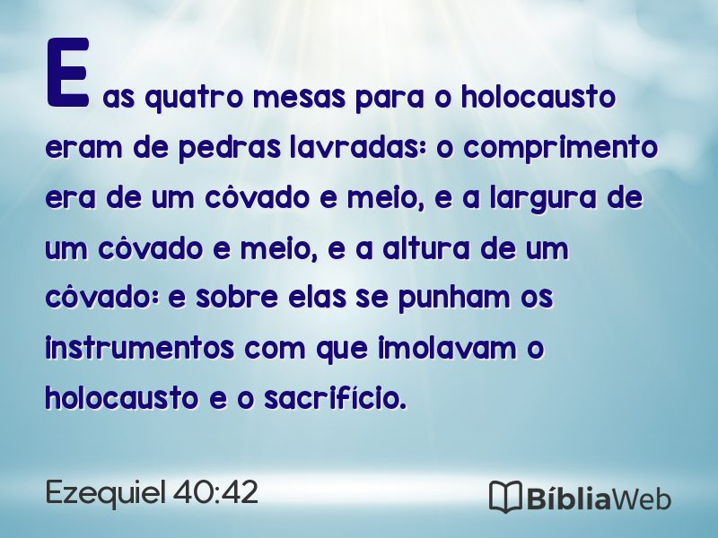 Ezequiel 40:42 em imagem para compartilhar