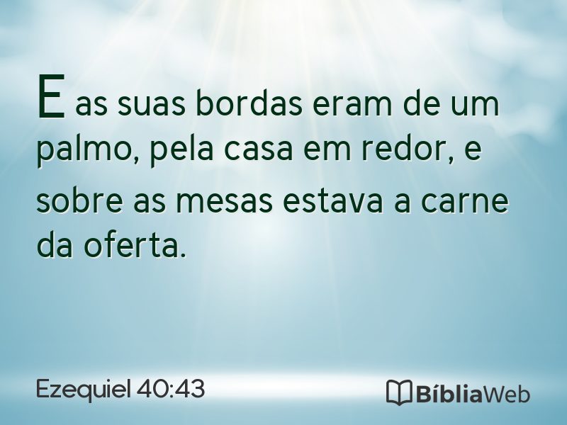 Ezequiel 40:43 em imagem para compartilhar