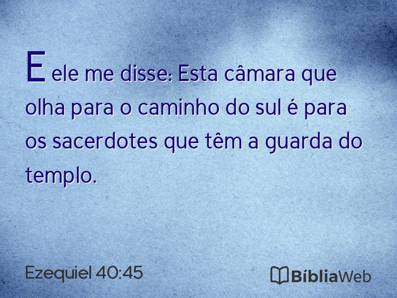 Ezequiel 40:45 em imagem para compartilhar