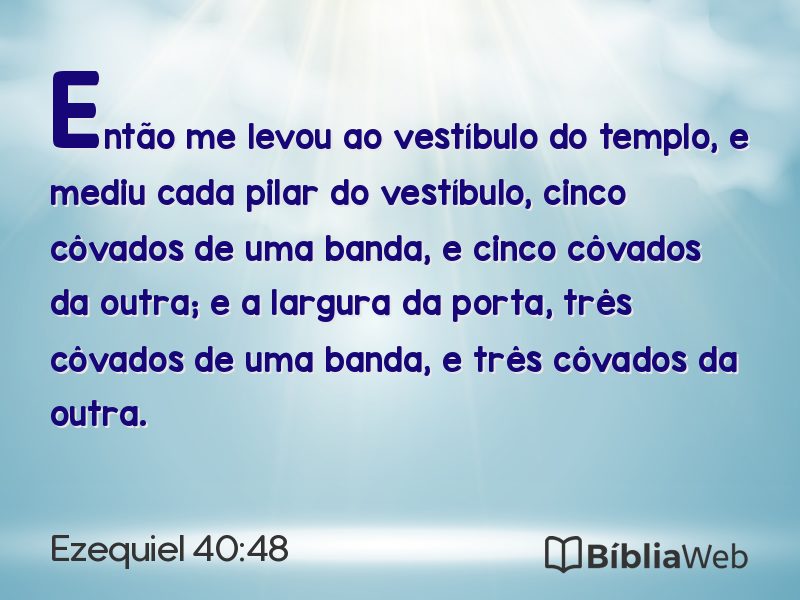 Ezequiel 40:48 em imagem para compartilhar
