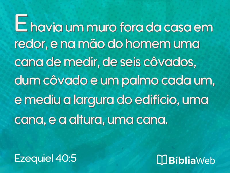Ezequiel 40:5 em imagem para compartilhar