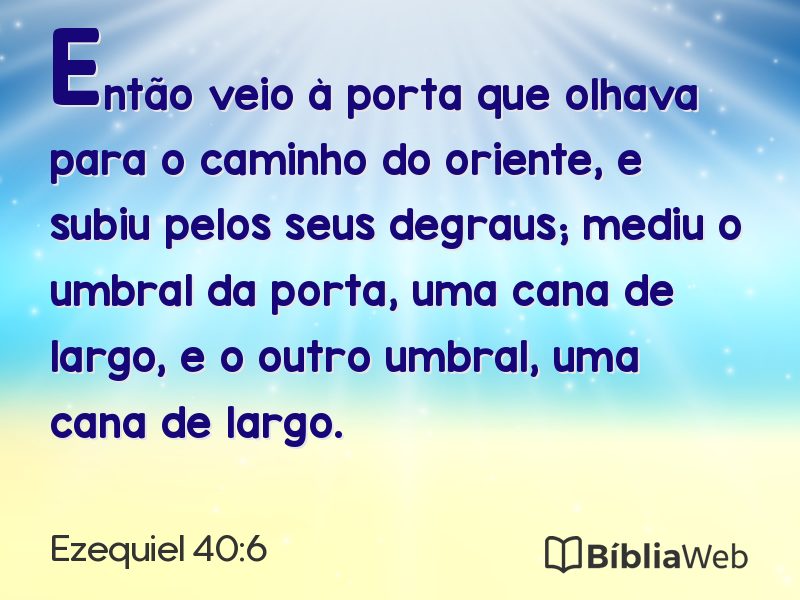 Ezequiel 40:6 em imagem para compartilhar