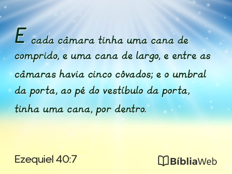Ezequiel 40:7 em imagem para compartilhar