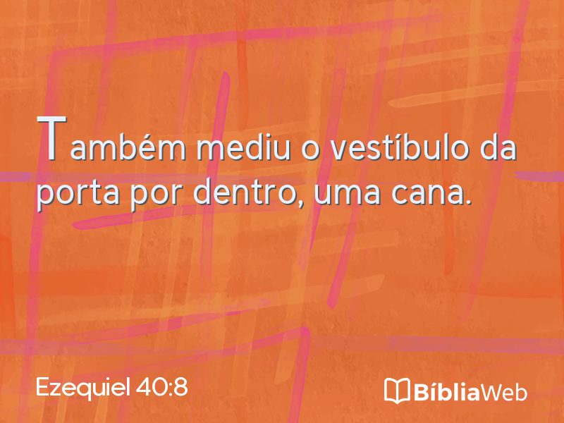 Ezequiel 40:8 em imagem para compartilhar