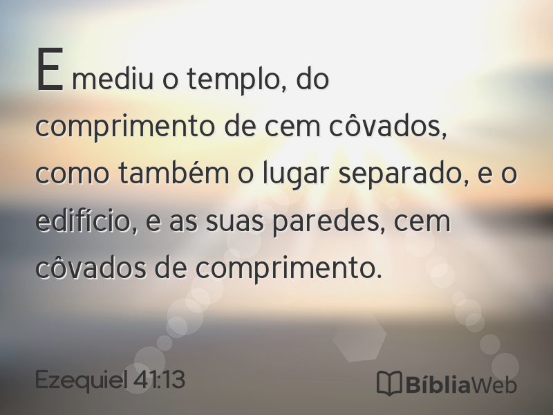 Ezequiel 41:13 em imagem para compartilhar