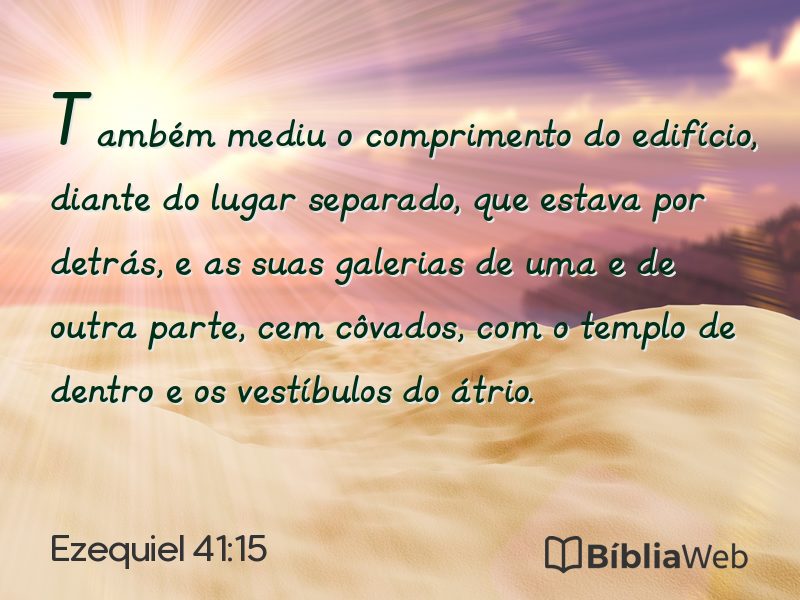 Ezequiel 41:15 em imagem para compartilhar