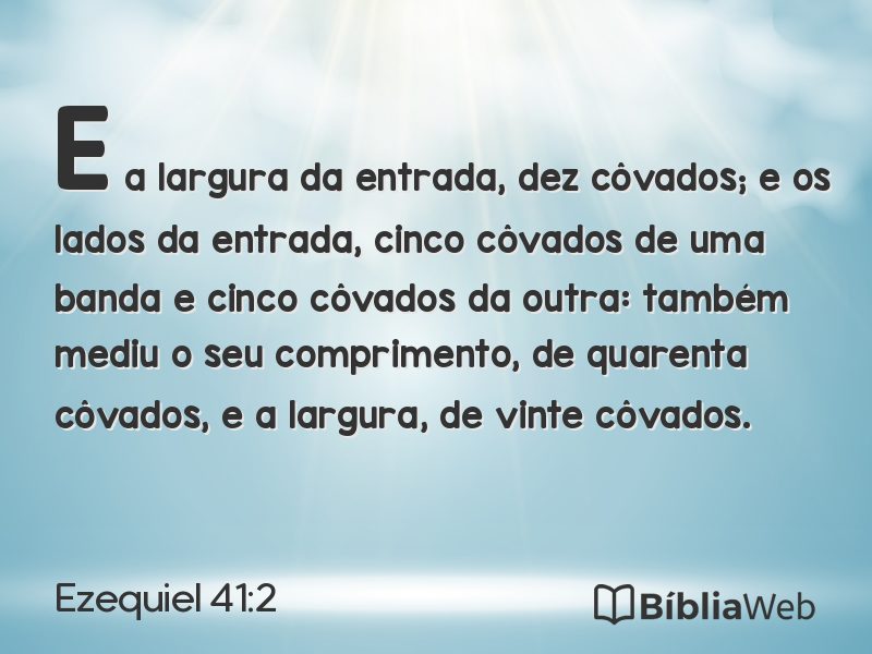 Ezequiel 41:2 em imagem para compartilhar