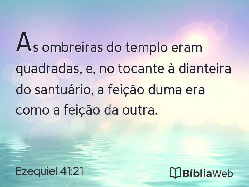 Ezequiel 41:21 em imagem para compartilhar