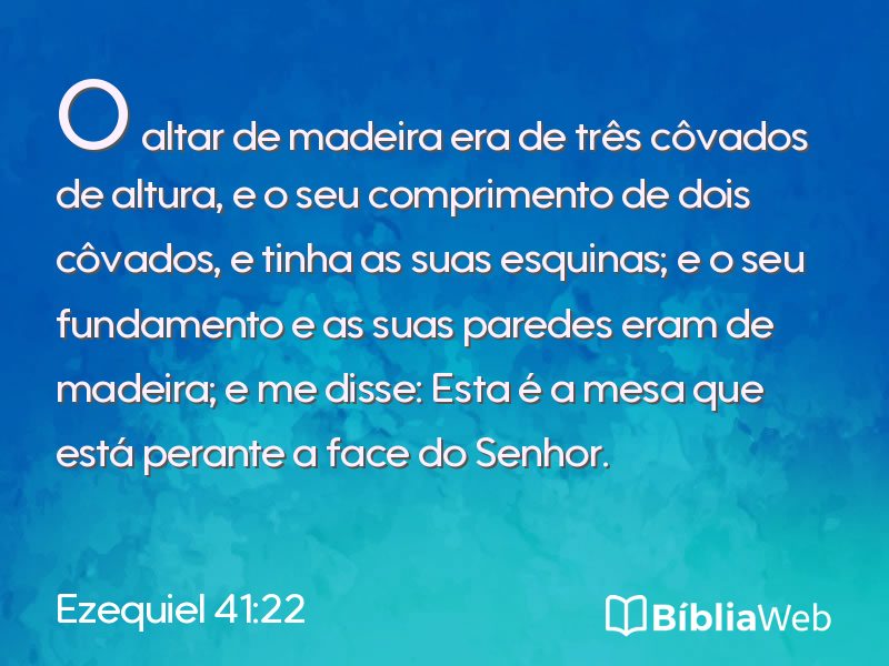 Ezequiel 41:22 em imagem para compartilhar