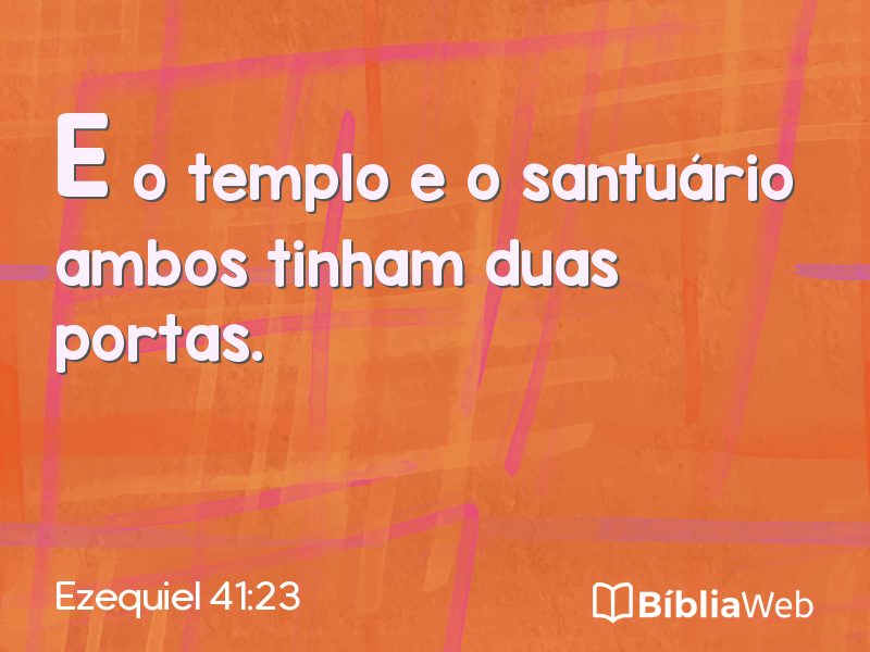 Ezequiel 41:23 em imagem para compartilhar