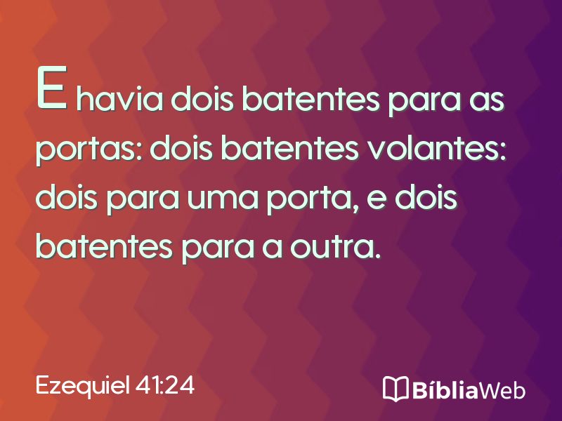 Ezequiel 41:24 em imagem para compartilhar