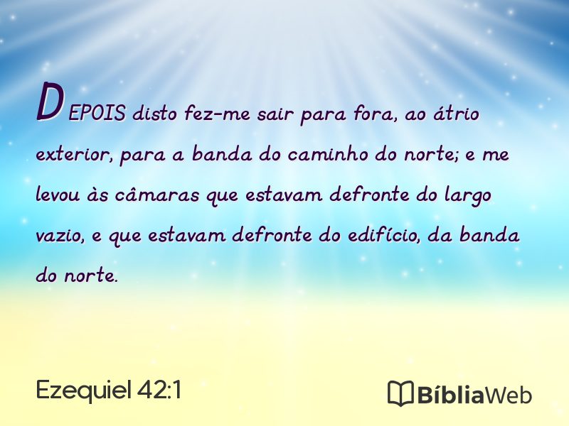 Ezequiel 42:1 em imagem para compartilhar