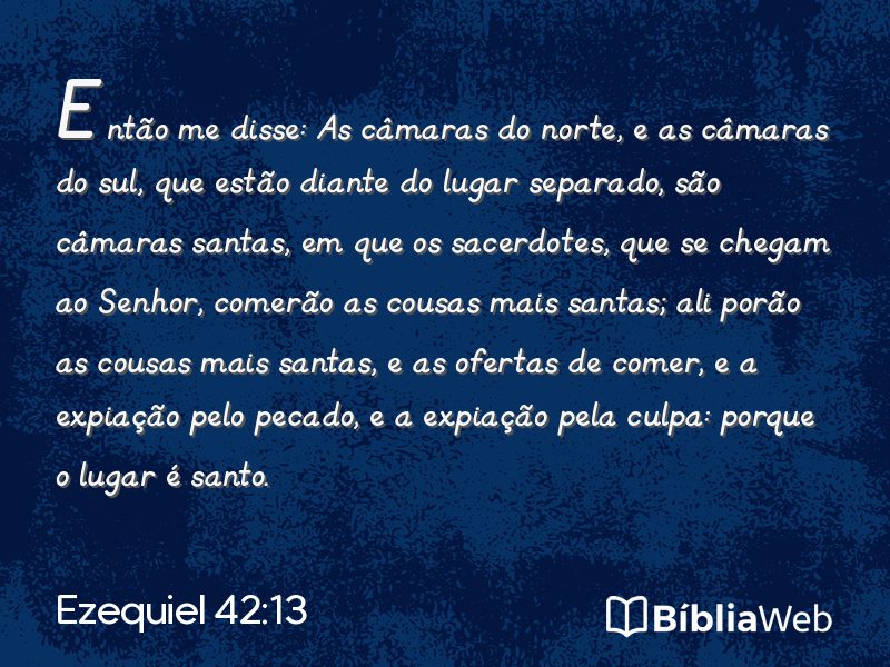 Ezequiel 42:13 em imagem para compartilhar