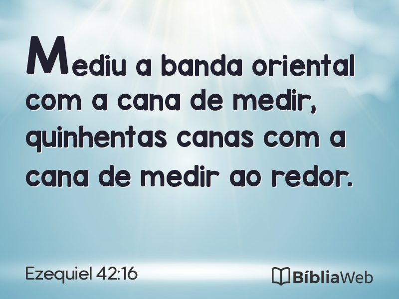 Ezequiel 42:16 em imagem para compartilhar