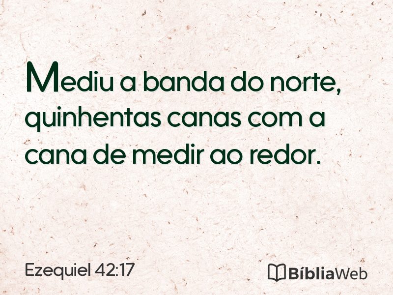 Ezequiel 42:17 em imagem para compartilhar