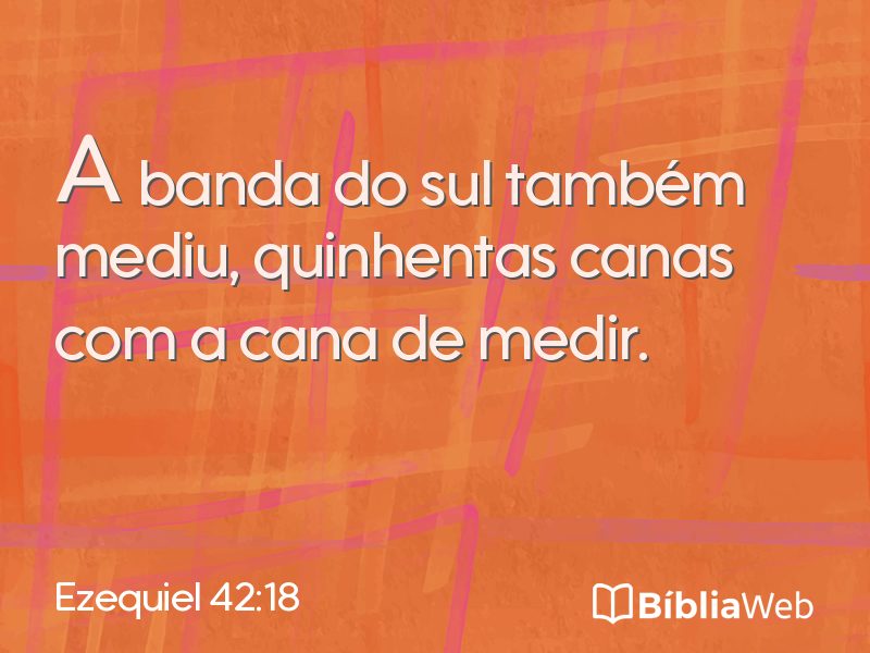 Ezequiel 42:18 em imagem para compartilhar