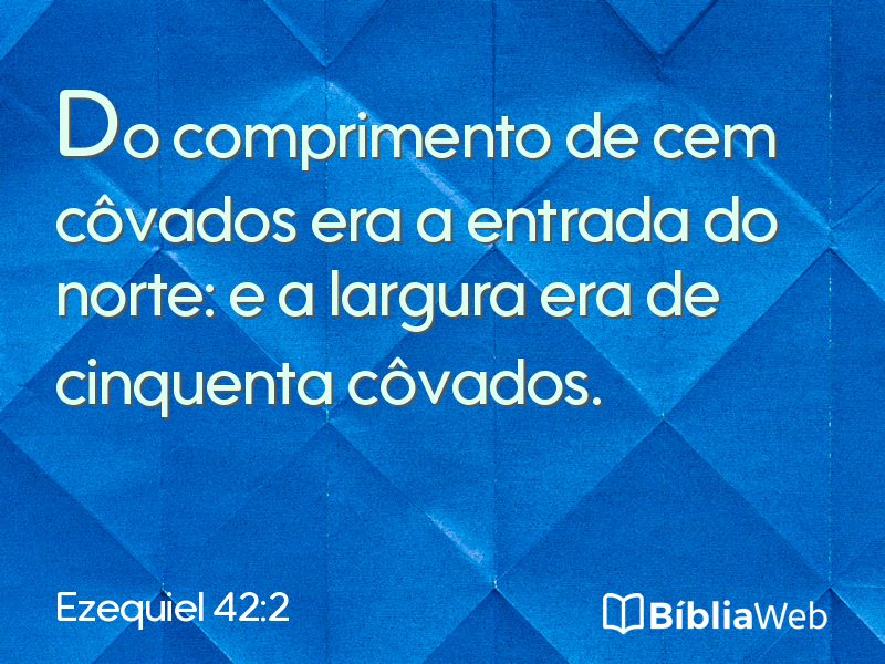 Ezequiel 42:2 em imagem para compartilhar