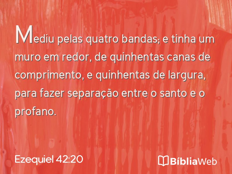 Ezequiel 42:20 em imagem para compartilhar