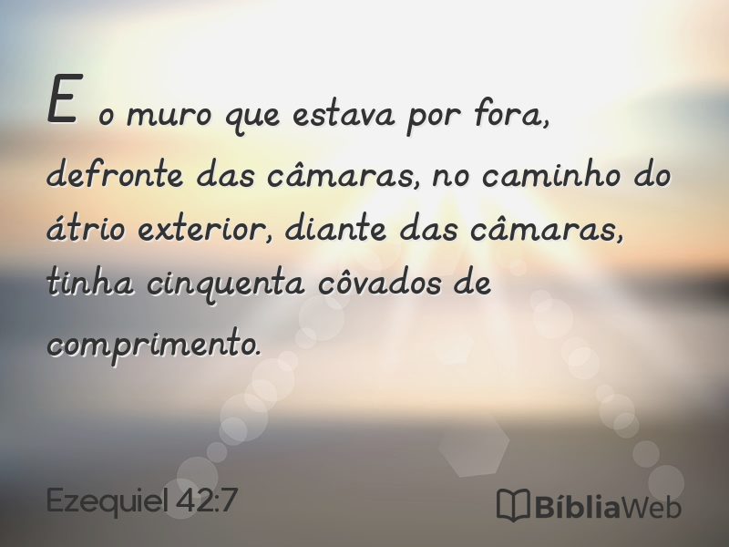 Ezequiel 42:7 em imagem para compartilhar