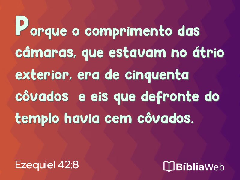 Ezequiel 42:8 em imagem para compartilhar
