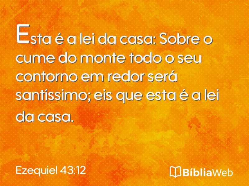 Ezequiel 43:12 em imagem para compartilhar