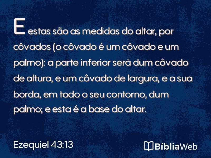 Ezequiel 43:13 em imagem para compartilhar