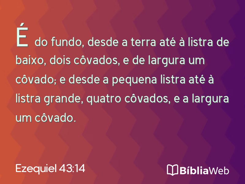 Ezequiel 43:14 em imagem para compartilhar