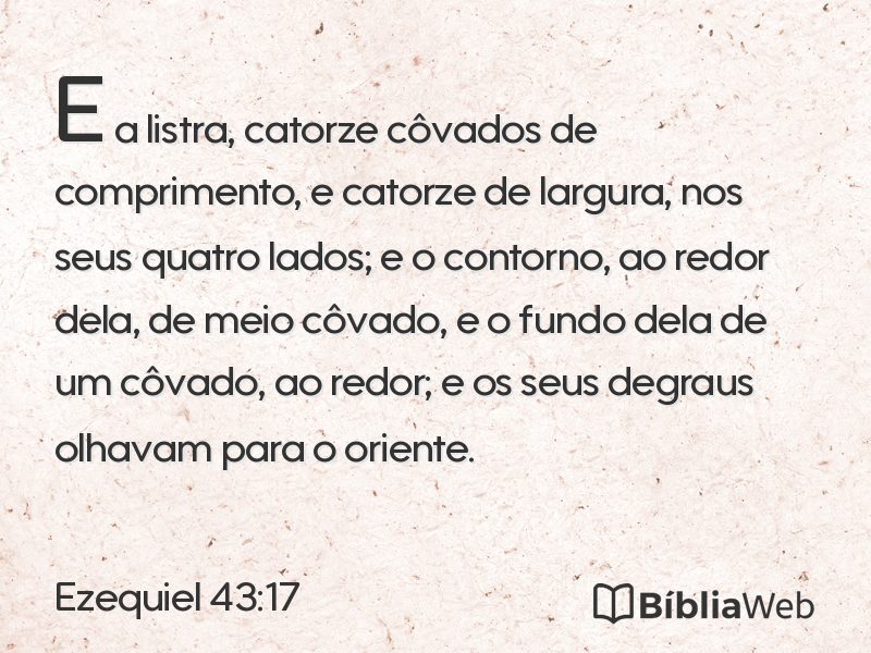 Ezequiel 43:17 em imagem para compartilhar