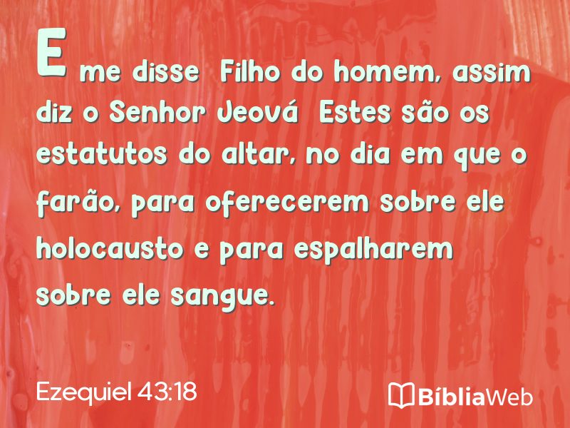 Ezequiel 43:18 em imagem para compartilhar