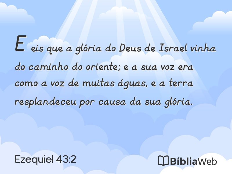 Ezequiel 43:2 em imagem para compartilhar