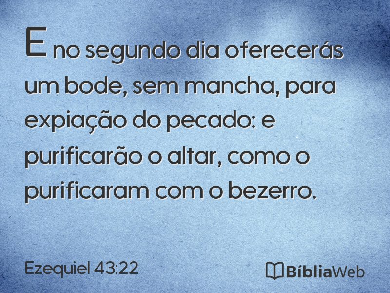 Ezequiel 43:22 em imagem para compartilhar