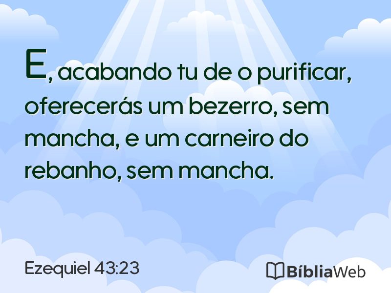 Ezequiel 43:23 em imagem para compartilhar